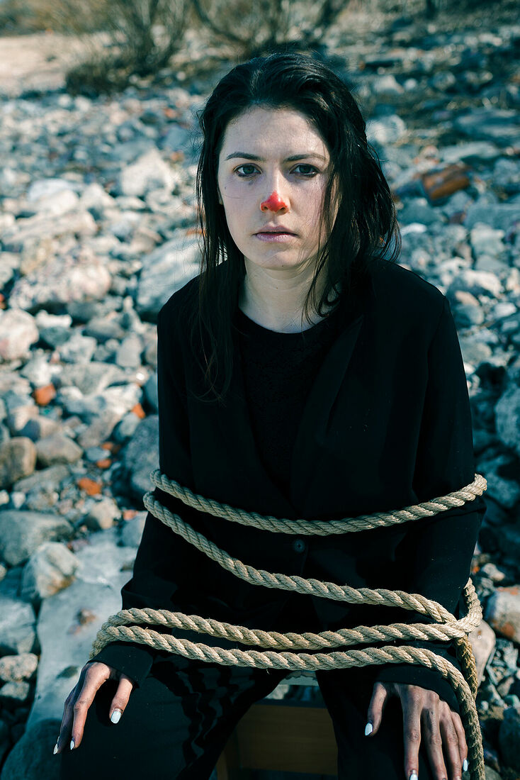 Olga Dyakina is a interdisciplinary artist. Portraits. Untitled